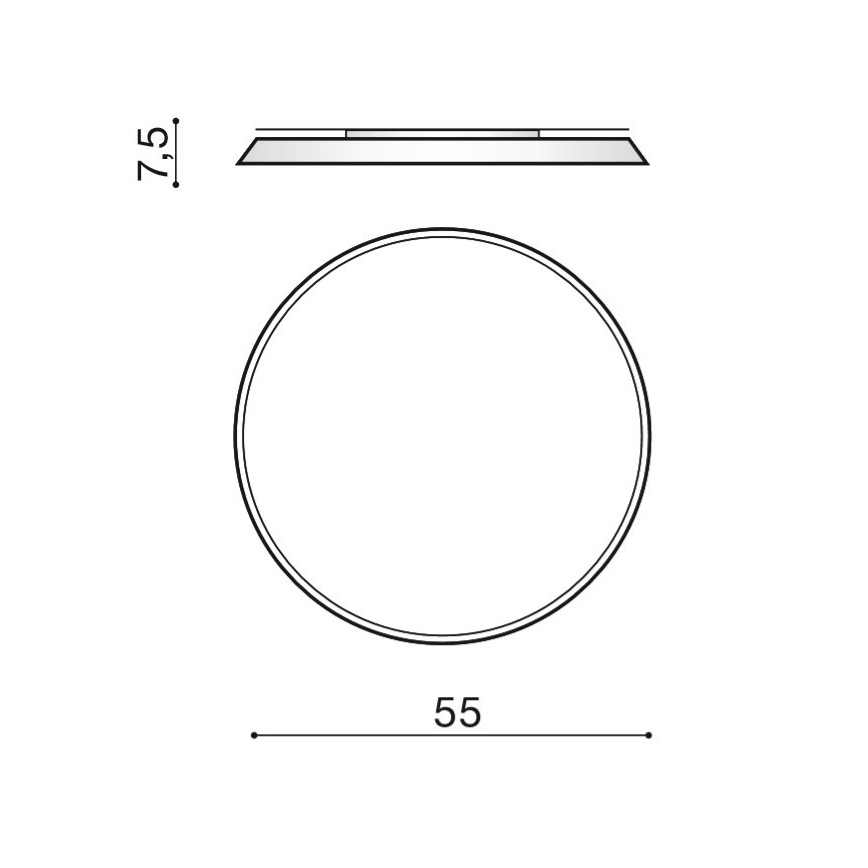 Azzardo AZ2739 - Plafonnier LED CORTONA 1xLED/50W/230V 4000K
