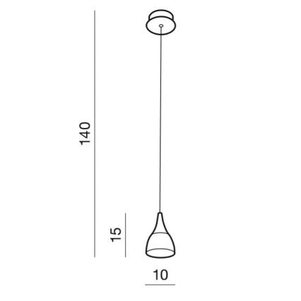 Azzardo AZ2847 - LED Hanglamp aan draad DALMATIA 1xLED/5W/230V