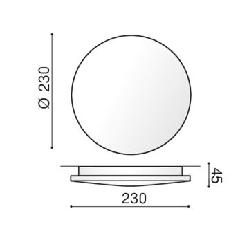 Azzardo AZ2852 - Plafonnier LED extérieur ANCONA 1xLED/24W/230V IP54