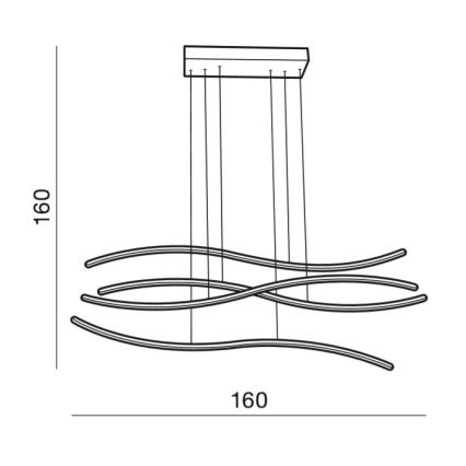 Azzardo AZ2913 - Suspension LED dimmable sur câble WAVES LED/70W/230V