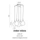 Azzardo AZ3076 - Hanglamp aan koord AMBER 5xG9/40W/230V