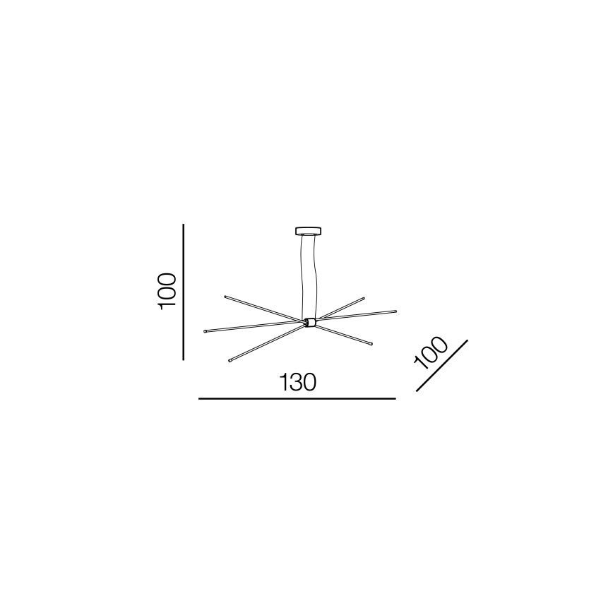 Azzardo AZ3135 - LED Hanglamp aan koord JAX LED/33W/230V