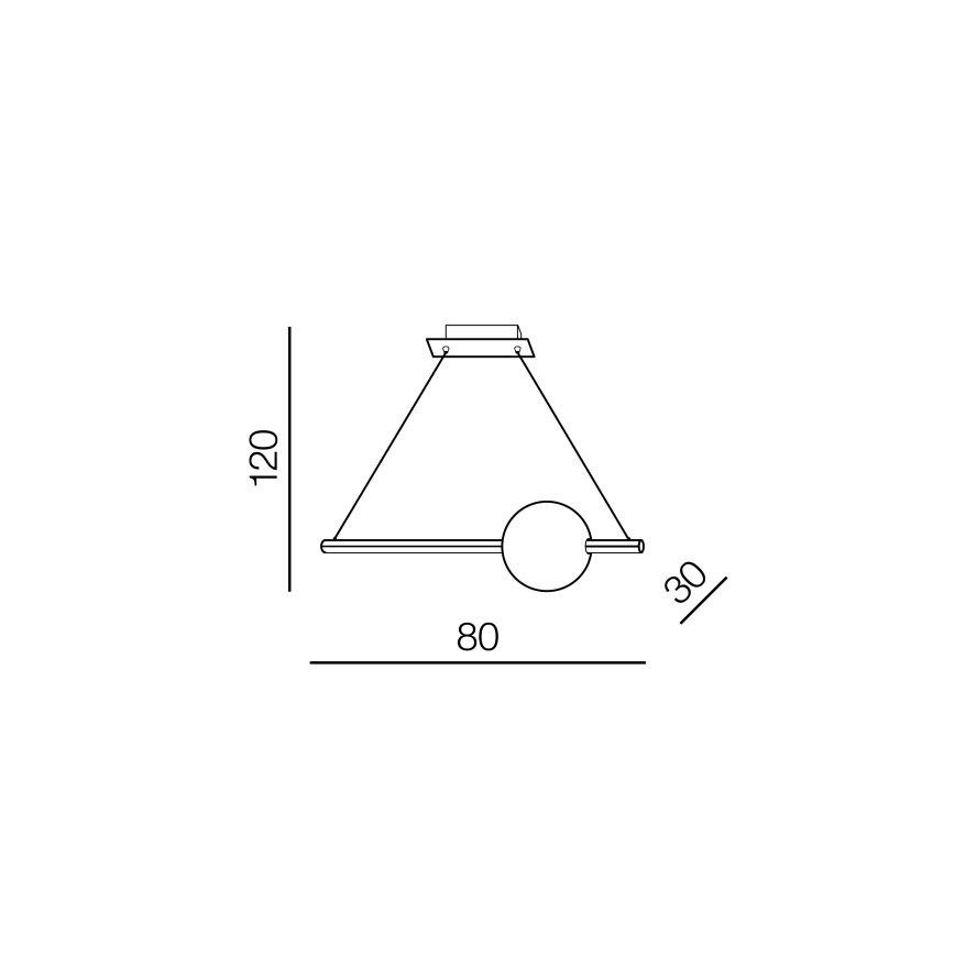 Azzardo AZ3351 - LED Hanglamp aan koord dimbaar SANDRA LED/36W/230V