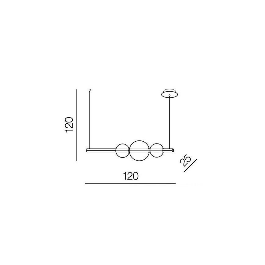 Azzardo AZ3352 - LED Hanglamp aan koord dimbaar SANDRA LED/48W/230V