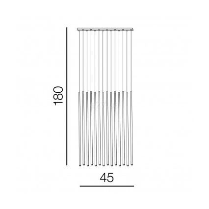 Azzardo AZ3424 - Suspension fil LOUISE 14xLED/3W/230V