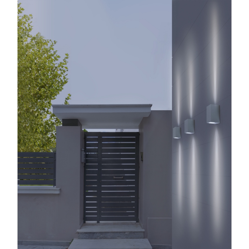 Azzardo AZ4267 - Wandlamp voor buiten RIMINI 1xGU10/35W/230V IP54 vierkant