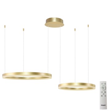 Azzardo AZ4979 - Dimbare LED hanglamp aan een koord HALO LED/90W/230V goud + afstandsbediening