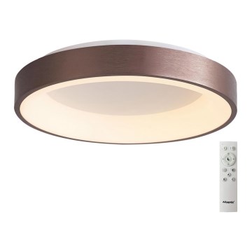 Azzardo AZ4990 - Plafonnier à intensité variable LED SANTANA LED/50W/230V marron + télécommande