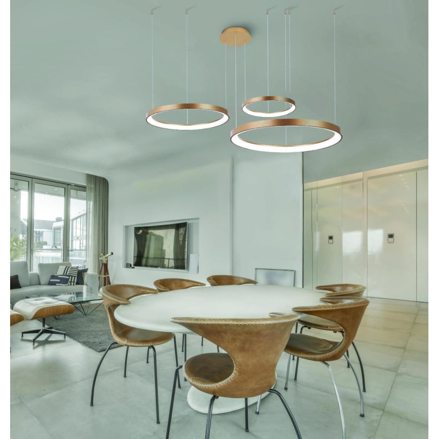 Azzardo AZ5023 - Dimbare LED hanglamp aan een koord AGNES LED/60W/230V diameter 78 cm goud