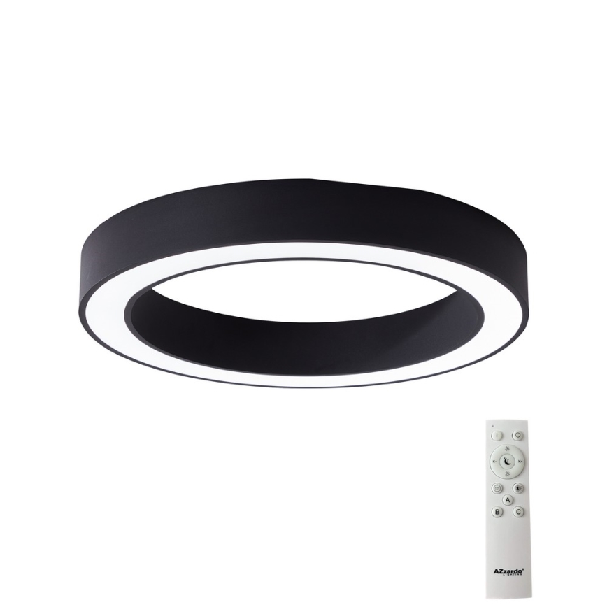 Azzardo AZ5032 - Plafonnier à intensité variable LED MARCO LED/50W/230V noir + télécommande