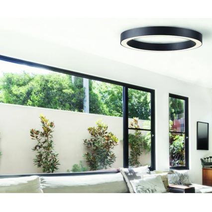 Azzardo AZ5035 - Plafonnier à intensité variable LED MARCO LED/60W/230V noir + télécommande