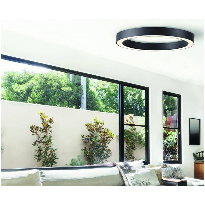 Azzardo AZ5035 - Plafonnier à intensité variable LED MARCO LED/60W/230V noir + télécommande