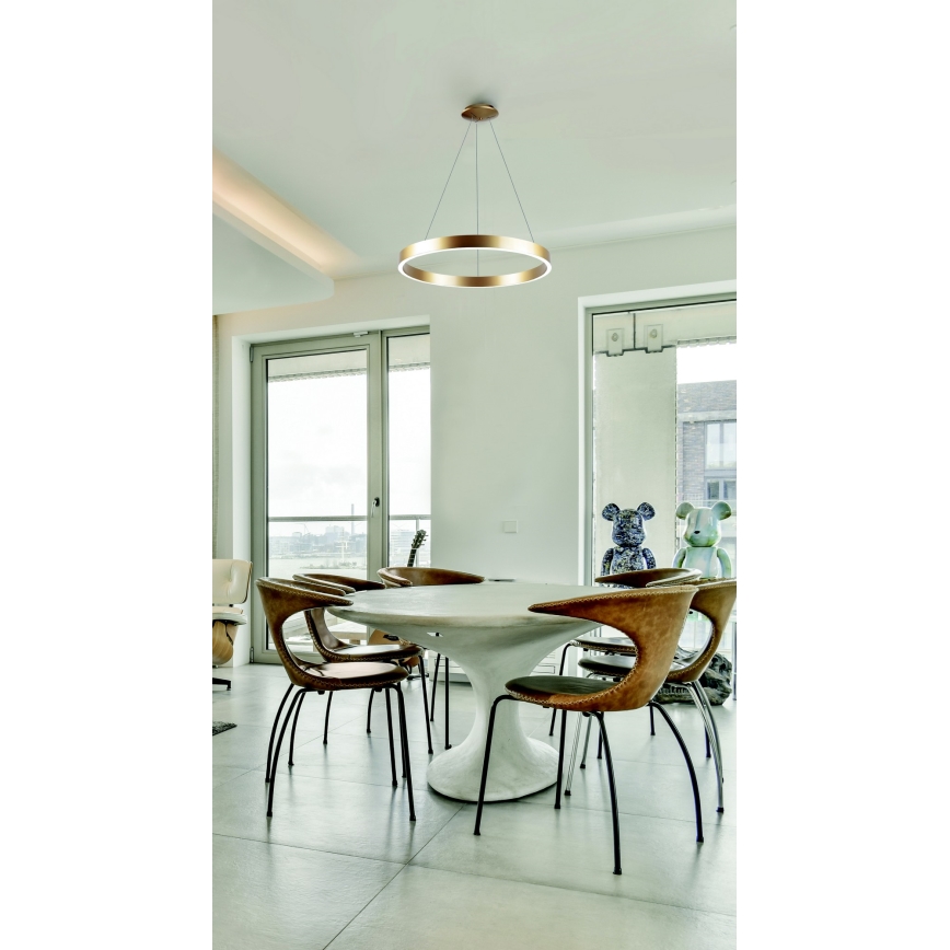 Azzardo AZ5045 - Suspension filaire à intensité variable LED MARCO LED/50W/230V doré + télécommande