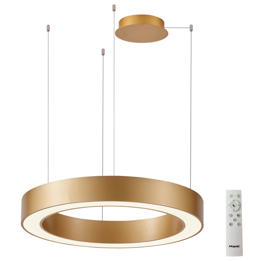 Azzardo AZ5048 - Dimbare LED hanglamp aan een koord MARCO LED/60W/230V goud + afstandsbediening