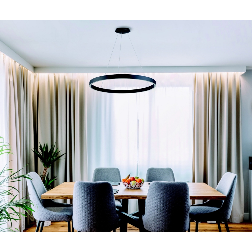 Azzardo AZ5050 - Dimbare LED hanglamp aan een koord MARCO LED/80W/230V zwart + afstandsbediening