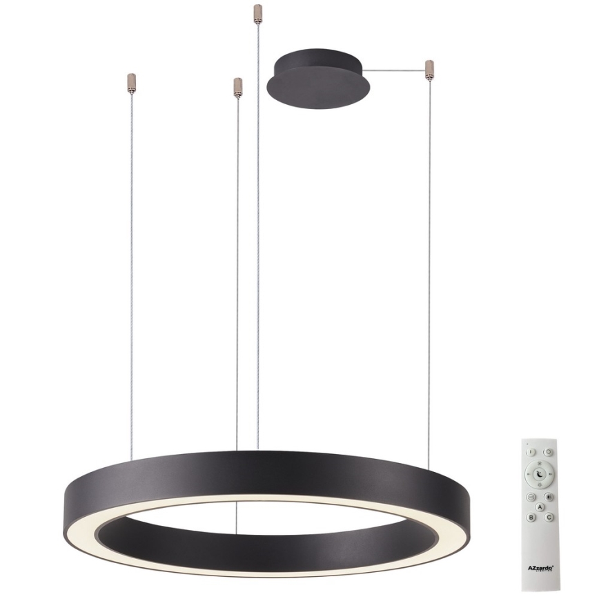 Azzardo AZ5050 - Dimbare LED hanglamp aan een koord MARCO LED/80W/230V zwart + afstandsbediening