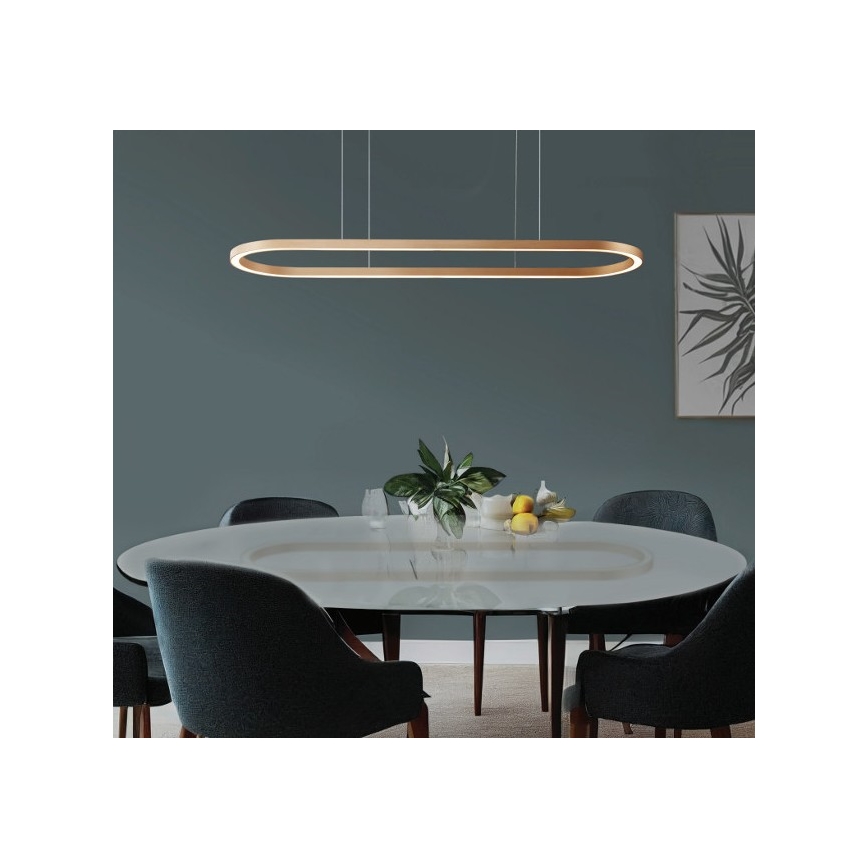 Azzardo AZ5058 - Suspension filaire à intensité variable LED ELENA LED/60W/230V 150 cm doré