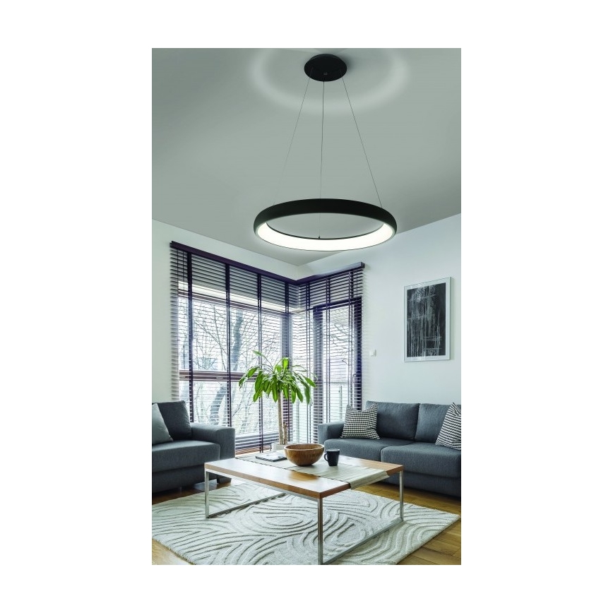 Azzardo AZ5063 - Dimbare LED hanglamp aan een koord ANTONIO LED/50W/230V zwart + afstandsbediening