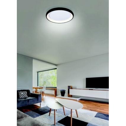 Azzardo AZ5069  - Plafonnier à intensité variable LED ANTONIO LED/32W/230V noir + télécommande