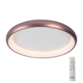 Azzardo AZ5074 -Plafonnier à intensité variable LED ANTONIO LED/80W/230V marron + télécommande