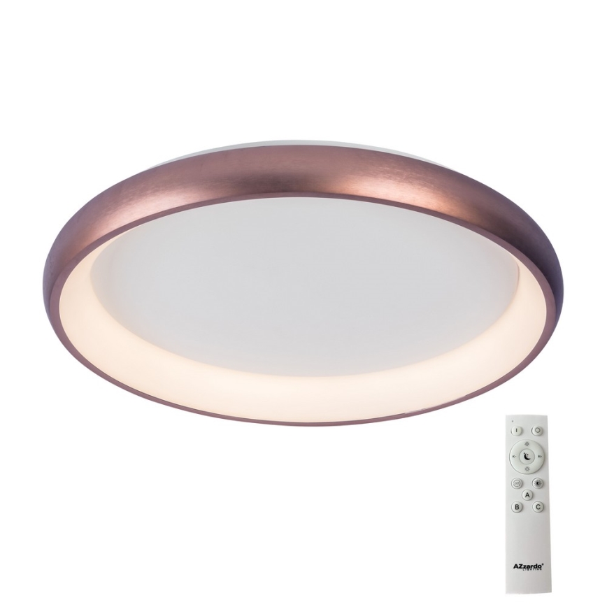 Azzardo AZ5074 -Plafonnier à intensité variable LED ANTONIO LED/80W/230V marron + télécommande