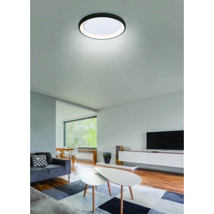 Azzardo AZ5075 -Plafonnier à intensité variable LED ANTONIO LED/80W/230V noir + télécommande