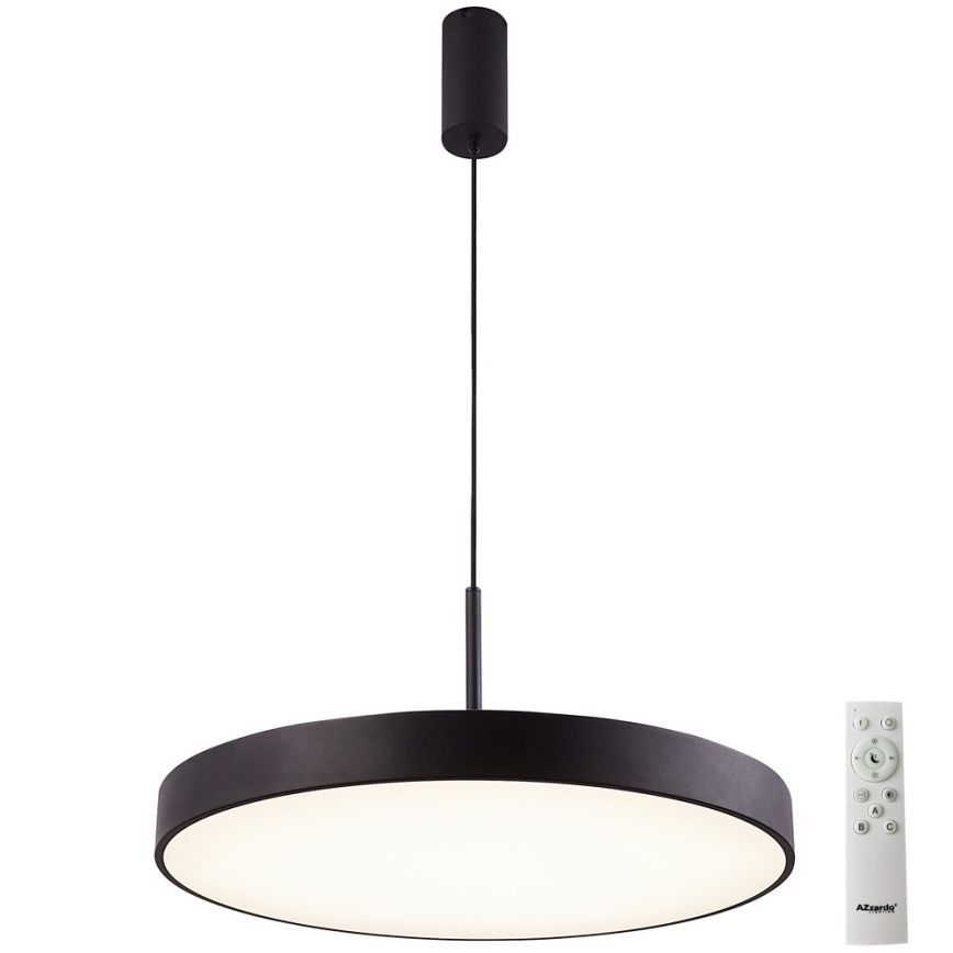 Azzardo AZ5091 - Dimbare LED hanglamp aan een koord MARCELLO LED/60W/230V zwart + afstandsbediening