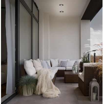 Azzardo AZ5390 - Badkamer inbouwspot ROMOLO 1xGU10/50W/230V IP65 zwart