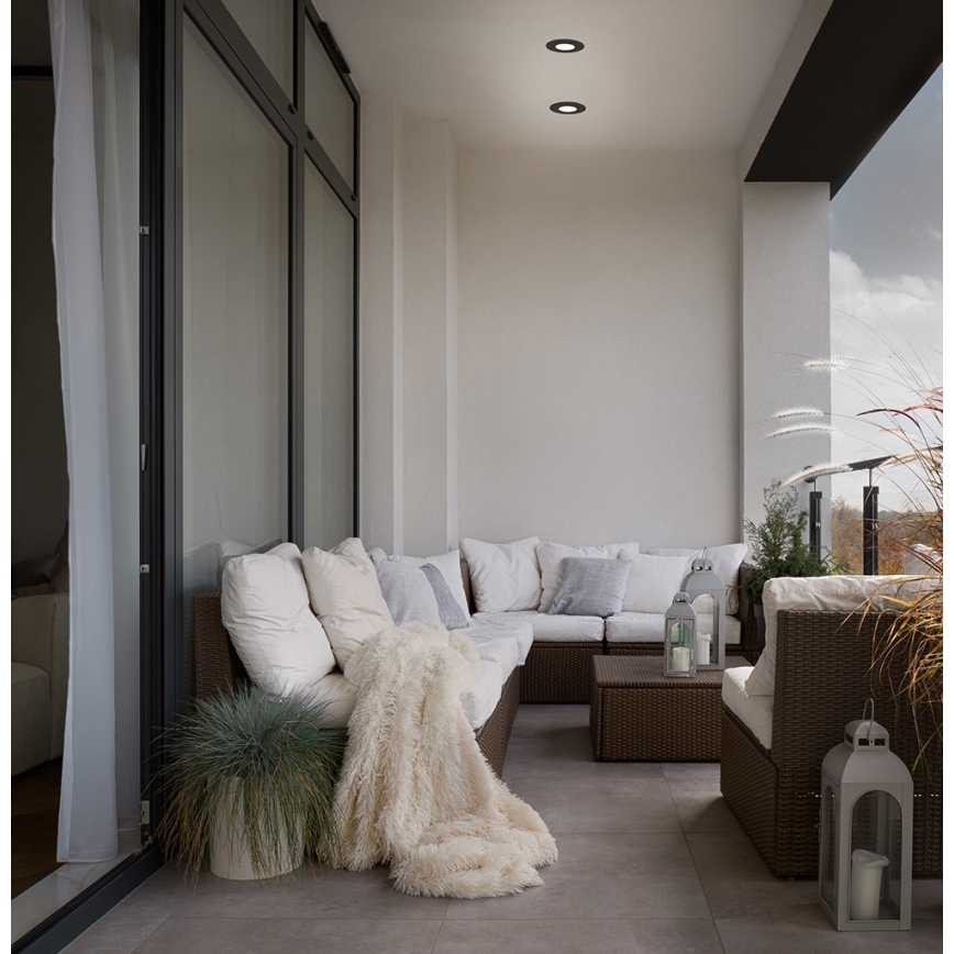 Azzardo AZ5390 - Badkamer inbouwspot ROMOLO 1xGU10/50W/230V IP65 zwart