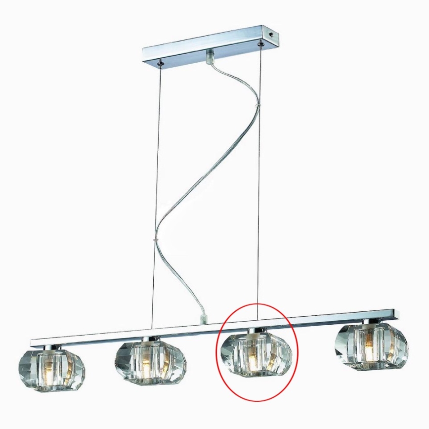 Azzardo - Verre de rechange pour suspension RUBIC