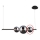 Azzardo - Verre de rechange pour suspension SANDRA noir/chrome - petit d. 15 cm