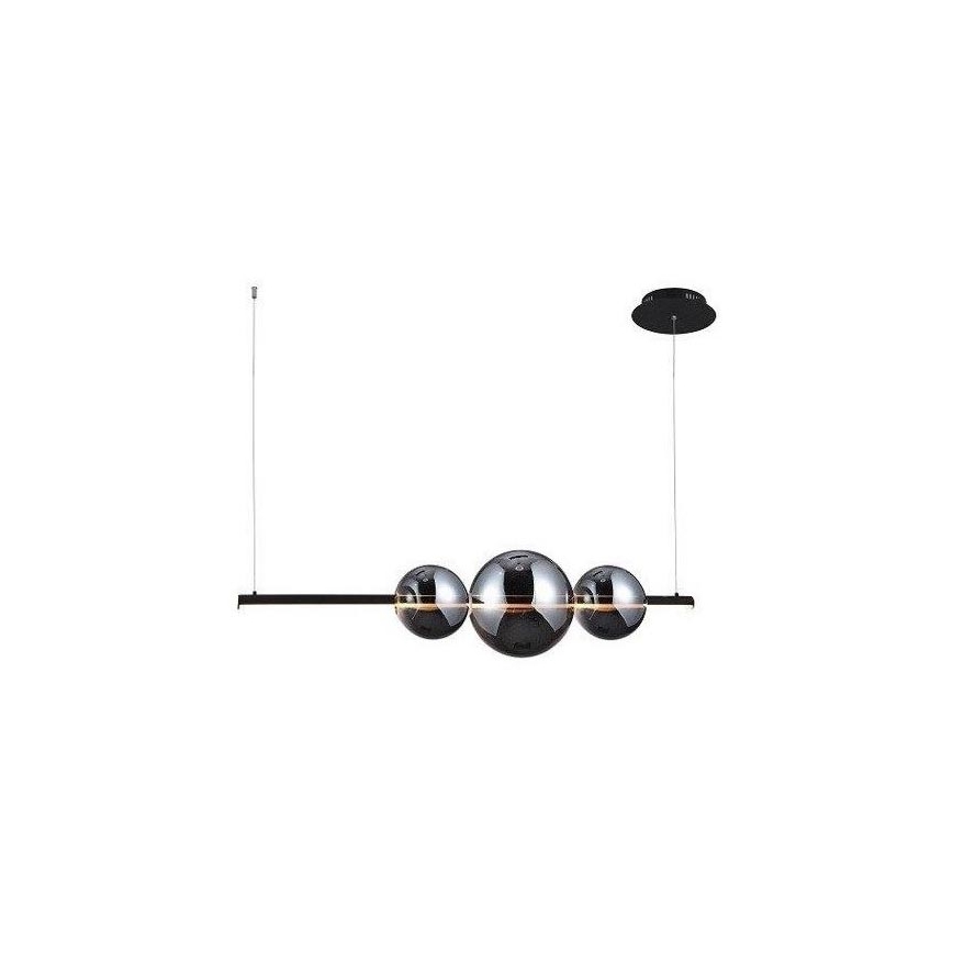 Azzardo - Verre de rechange pour suspension SANDRA noir/chrome - petit d. 15 cm