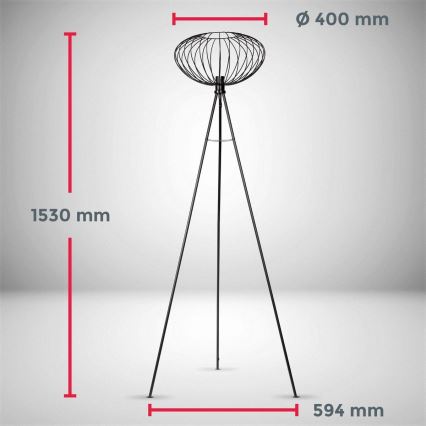 B.K. Licht 1470 - Vloerlamp RETRO 1xE27/40W/230V