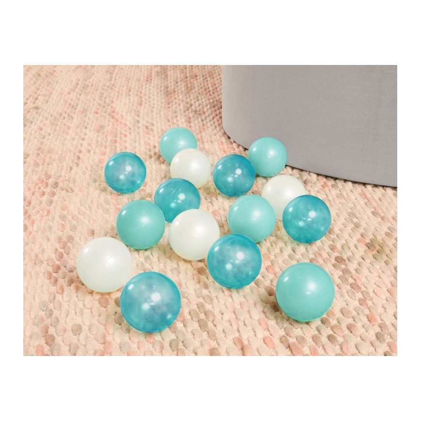 B-Toys - Droog zwembad voor kinderen met speelballen diameter 89 cm grijs/turquoise