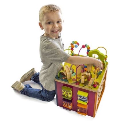 B-Toys - Interactieve kubus Zoo rubber vijg