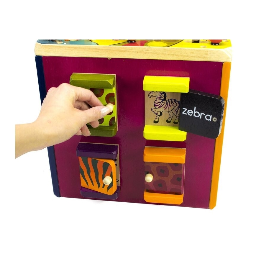 B-Toys - Interactieve kubus Zoo rubber vijg