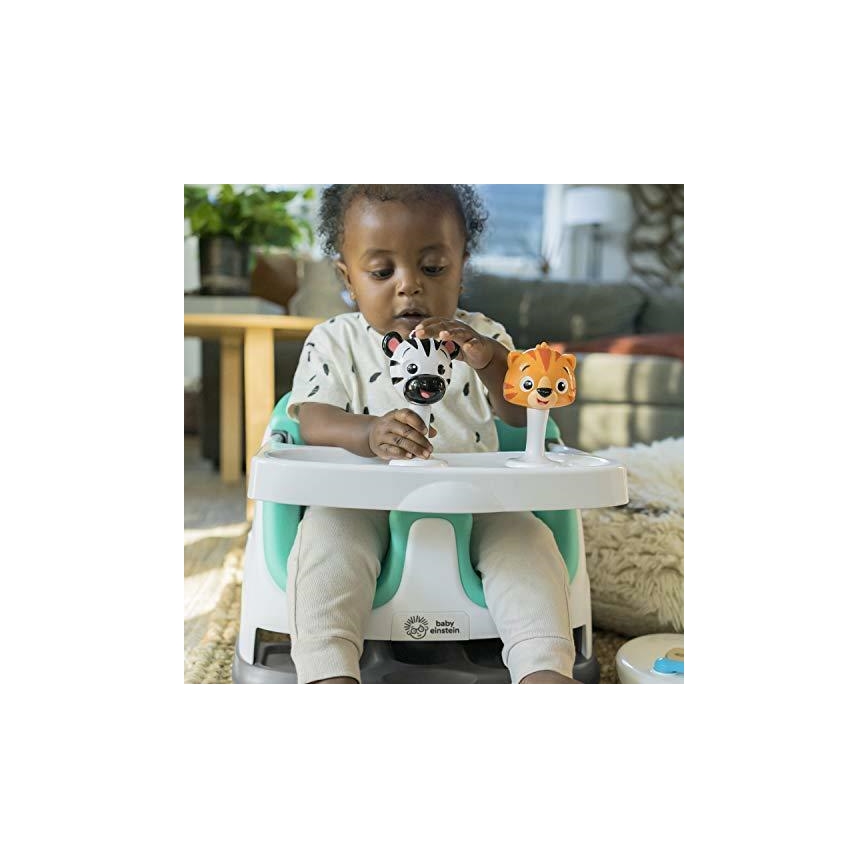 Baby Einstein - Coussin de chaise de salle à manger avec 2 jouets 2en1 DINE&DISCOVER