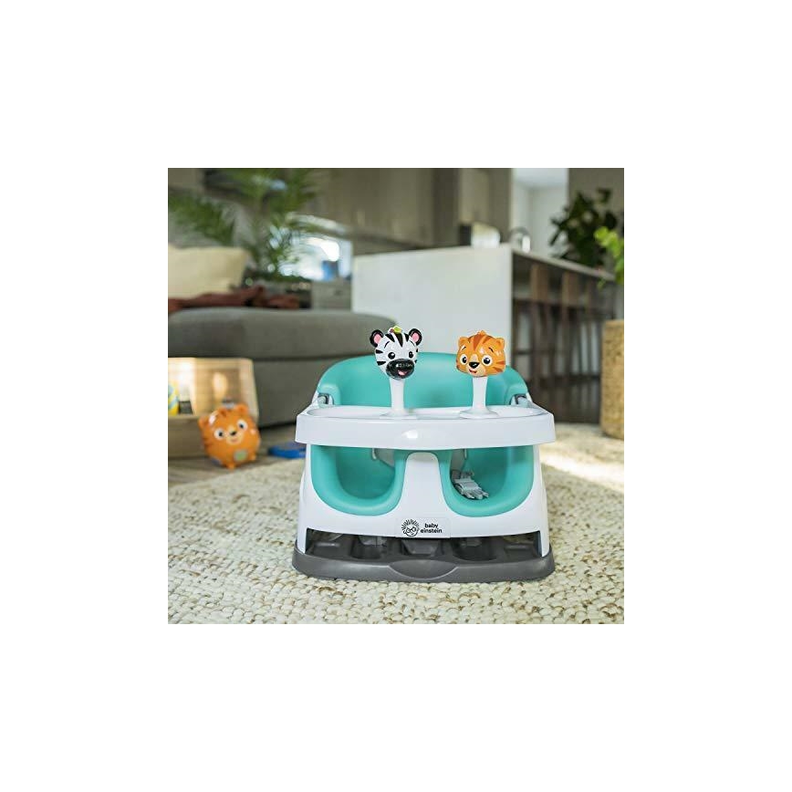 Baby Einstein - Coussin de chaise de salle à manger avec 2 jouets 2en1 DINE&DISCOVER