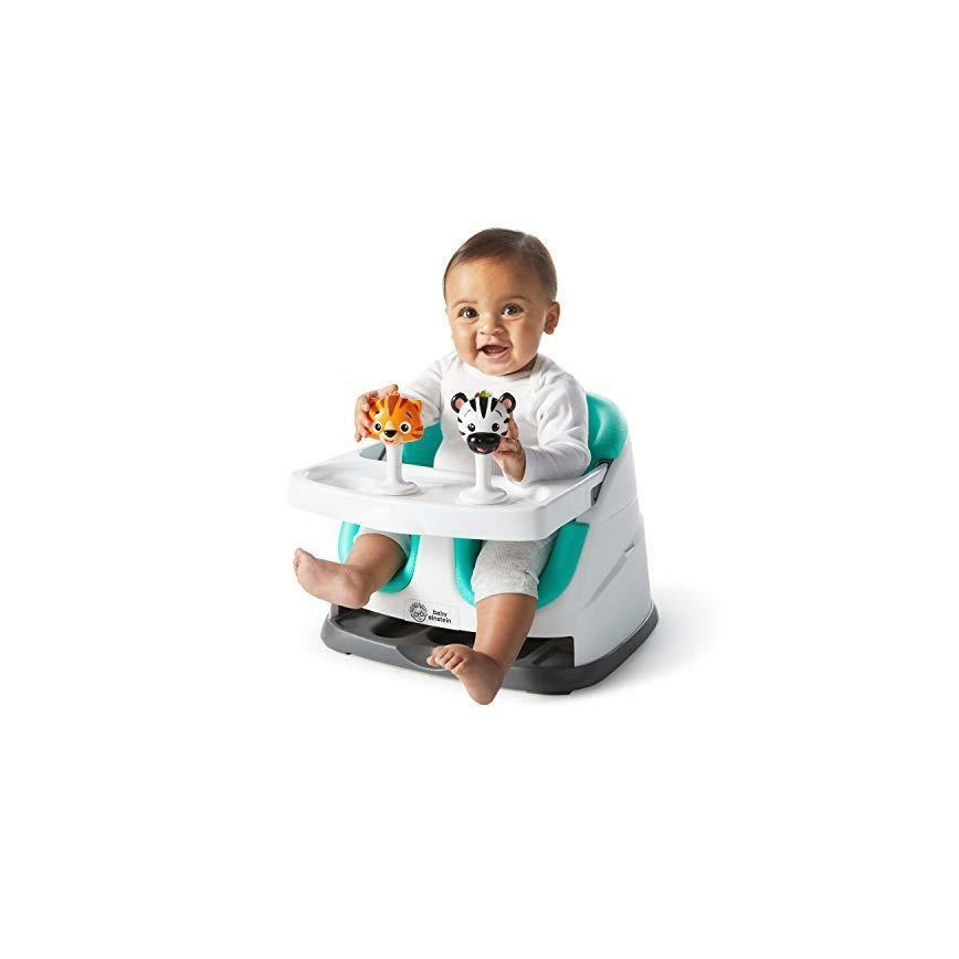 Baby Einstein - Coussin de chaise de salle à manger avec 2 jouets 2en1 DINE&DISCOVER