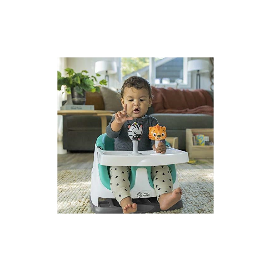 Baby Einstein - Eetkamerstoelkussen met 2 speeltjes 2in1 DINE&DISCOVER