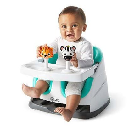 Baby Einstein - Eetkamerstoelkussen met 2 speeltjes 2in1 DINE&DISCOVER