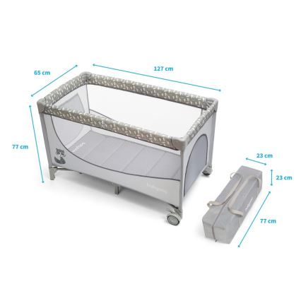 BabyOno - Berceau de voyage BASIC gris