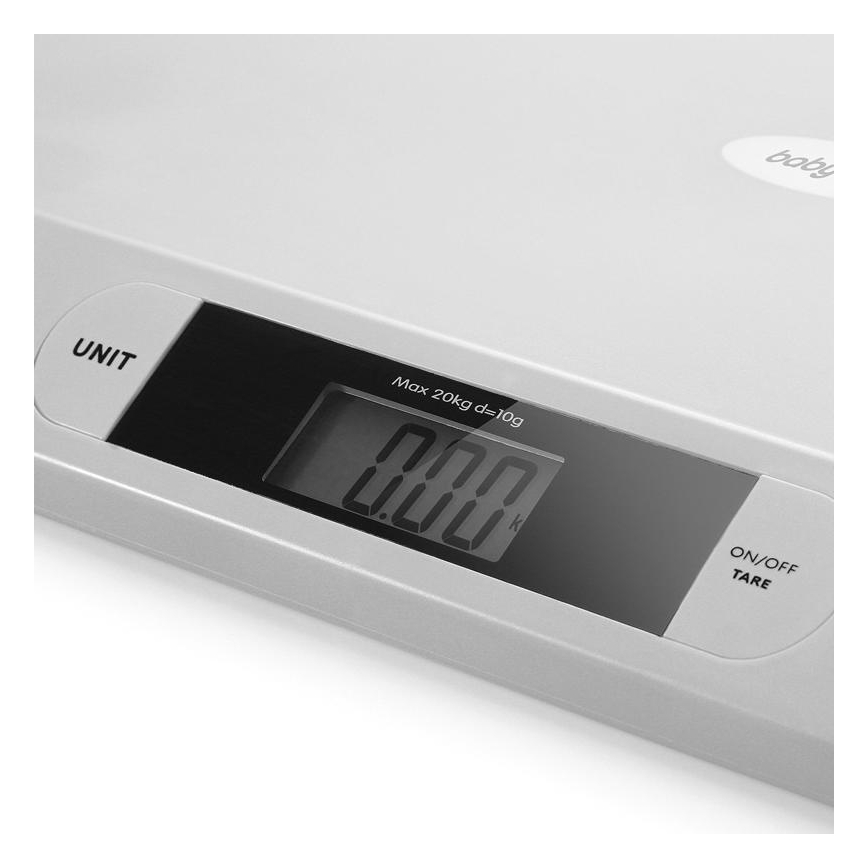 BabyOno - Digitale weegschaal voor baby's 2xAAA grijs