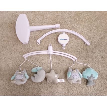 BabyOno - Mobile musical pour berceau hibou Sofia