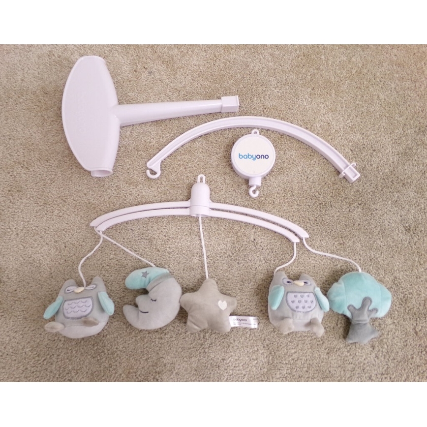 BabyOno - Mobile musical pour berceau hibou Sofia