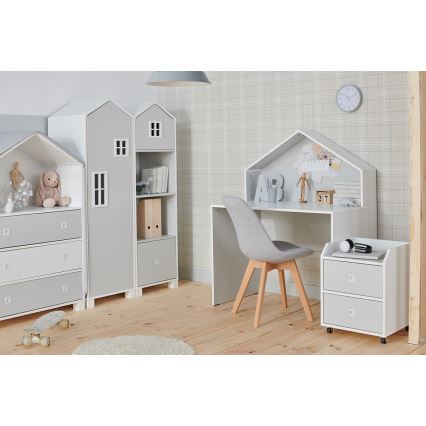 Bac de rangement pour enfant MIRUM 54,2x42,4 cm blanc/gris