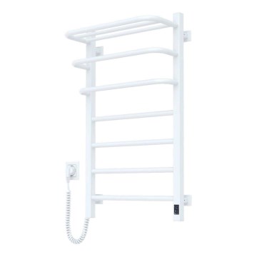 Badkamer elektrisch radiator met thermostaat FORTIS 350W/230V 80,6 cm IP44 wit links hoekig