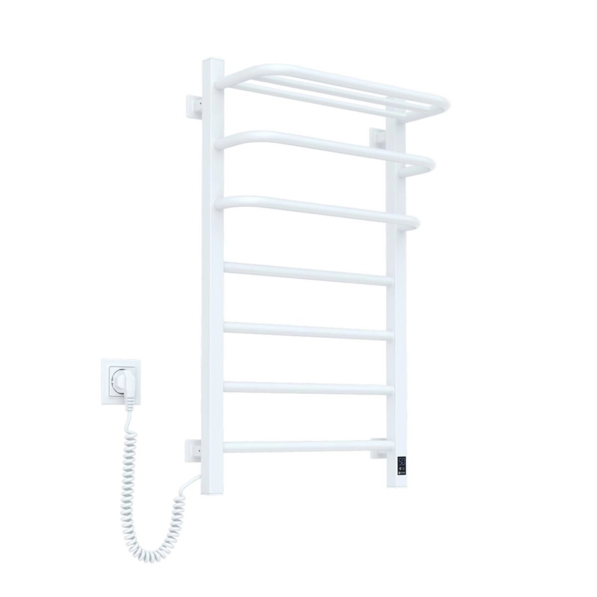 Badkamer elektrisch radiator met thermostaat FORTIS 350W/230V 80,6 cm IP44 wit links hoekig