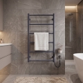 Badkamer handdoekradiator CLASSIC 110W/230V 81x52 cm RVS/antraciet, rechts