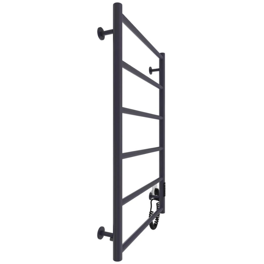 Badkamer handdoekradiator CLASSIC 110W/230V 81x52 cm RVS/antraciet, rechts